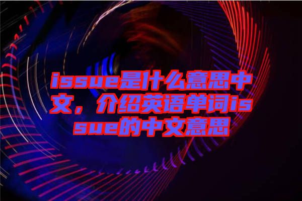 issue是什么意思中文，介紹英語單詞issue的中文意思