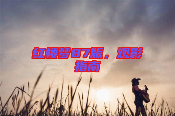 紅樓夢87版，觀影指南