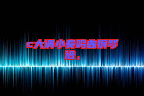 c大調(diào)小奏鳴曲鋼琴譜，
