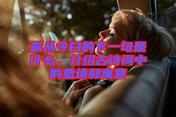 露從今白的下一句是什么，介紹古詩詞中的意境和寓意