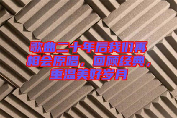歌曲二十年后我們再相會原唱，回顧經(jīng)典，重溫美好歲月