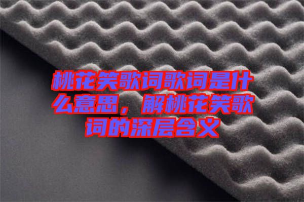 桃花笑歌詞歌詞是什么意思，解桃花笑歌詞的深層含義
