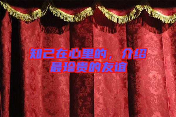 知己在心里的，介紹最珍貴的友誼