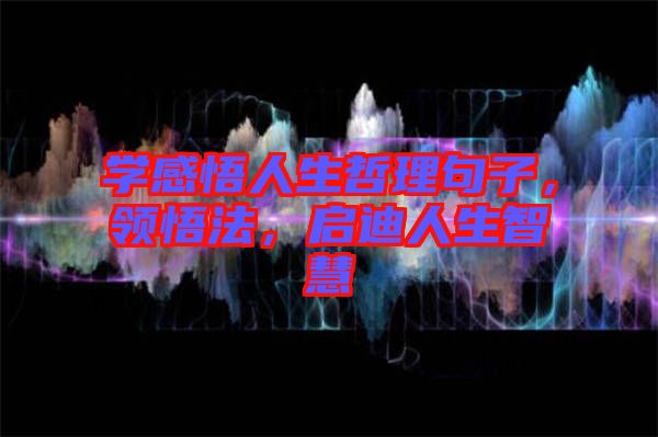 學(xué)感悟人生哲理句子，領(lǐng)悟法，啟迪人生智慧