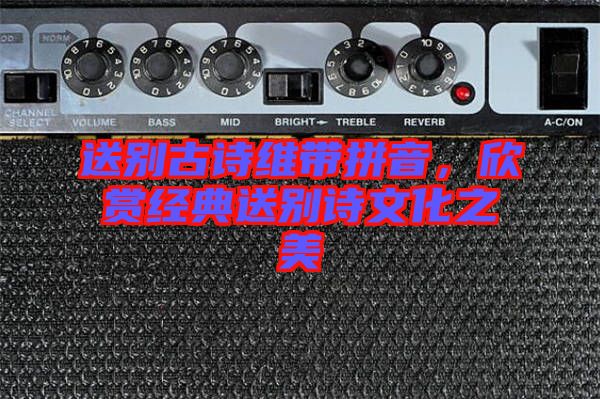 送別古詩維帶拼音，欣賞經(jīng)典送別詩文化之美