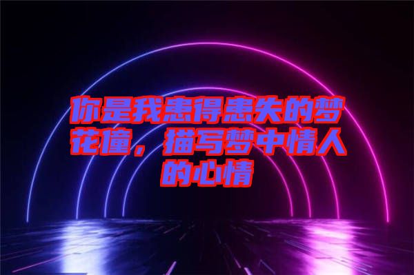 你是我患得患失的夢花僮，描寫夢中情人的心情