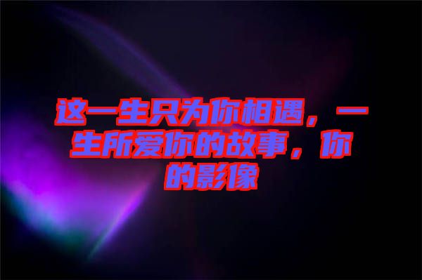 這一生只為你相遇，一生所愛你的故事，你的影像