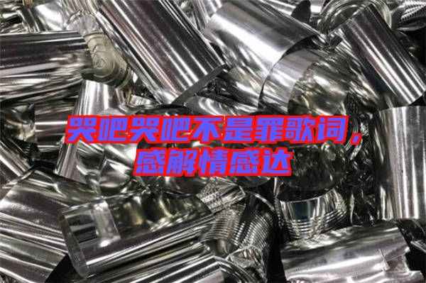 哭吧哭吧不是罪歌詞，感解情感達
