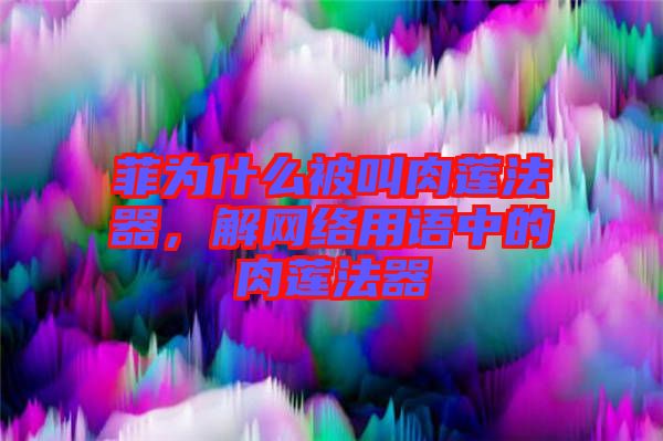 菲為什么被叫肉蓮法器，解網(wǎng)絡(luò)用語中的肉蓮法器