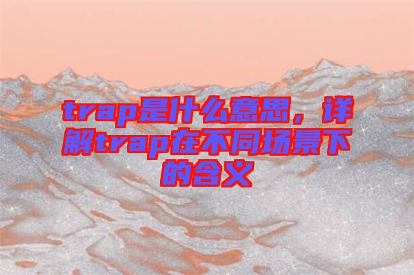 trap是什么意思，詳解trap在不同場(chǎng)景下的含義
