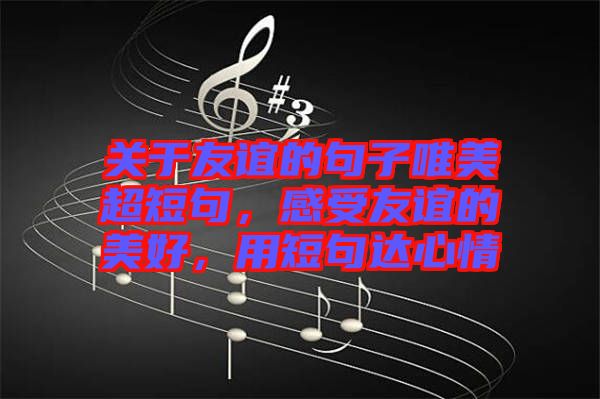 關(guān)于友誼的句子唯美超短句，感受友誼的美好，用短句達心情
