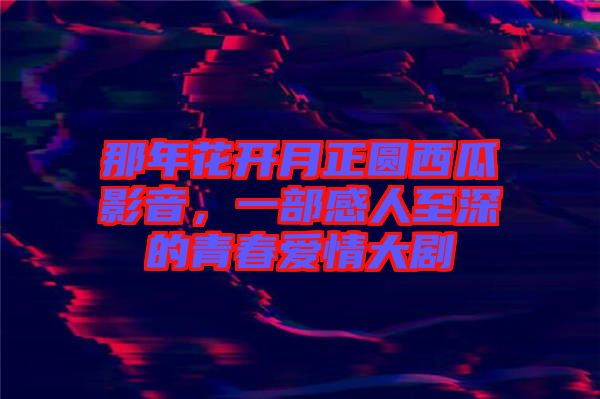 那年花開(kāi)月正圓西瓜影音，一部感人至深的青春愛(ài)情大劇