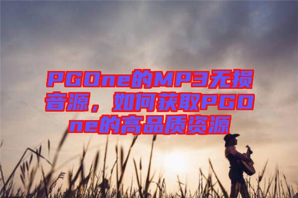 PGOne的MP3無損音源，如何獲取PGOne的高品質(zhì)資源