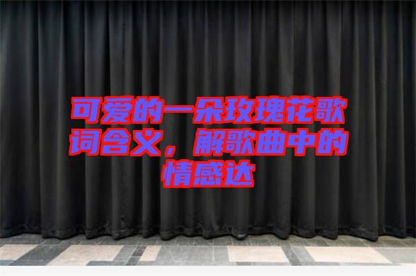 可愛的一朵玫瑰花歌詞含義，解歌曲中的情感達(dá)