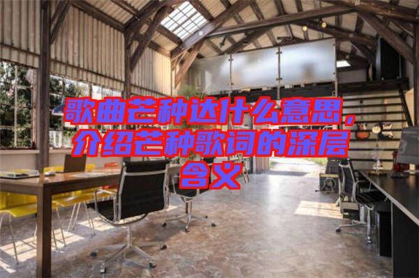 歌曲芒種達(dá)什么意思，介紹芒種歌詞的深層含義