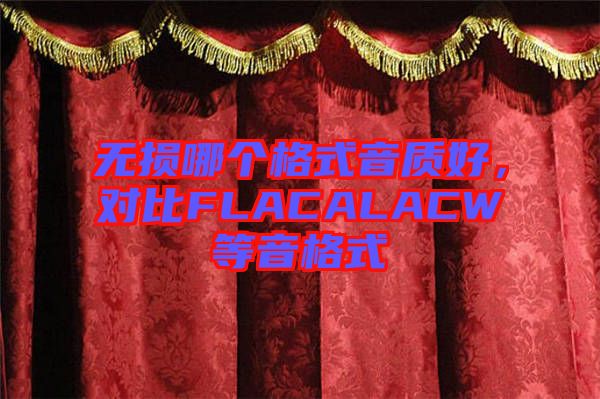 無(wú)損哪個(gè)格式音質(zhì)好，對(duì)比FLACALACW等音格式