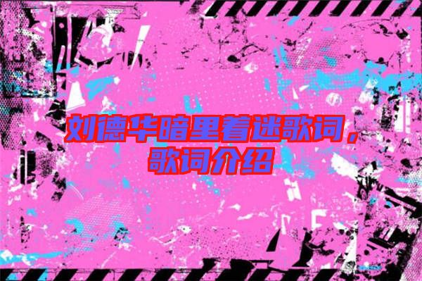 劉德華暗里著迷歌詞，歌詞介紹