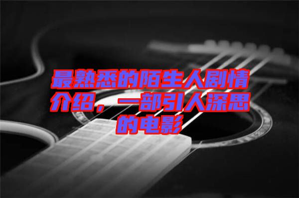 最熟悉的陌生人劇情介紹，一部引人深思的電影