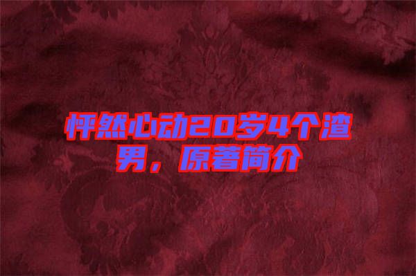 怦然心動20歲4個渣男，原著簡介