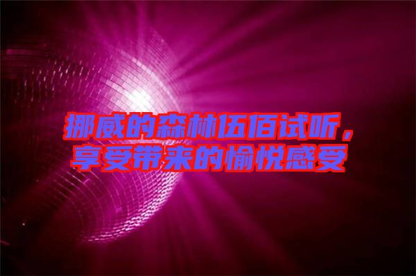挪威的森林伍佰試聽(tīng)，享受帶來(lái)的愉悅感受