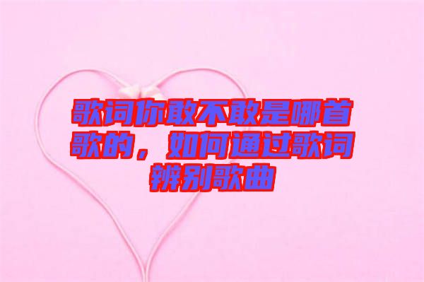 歌詞你敢不敢是哪首歌的，如何通過(guò)歌詞辨別歌曲