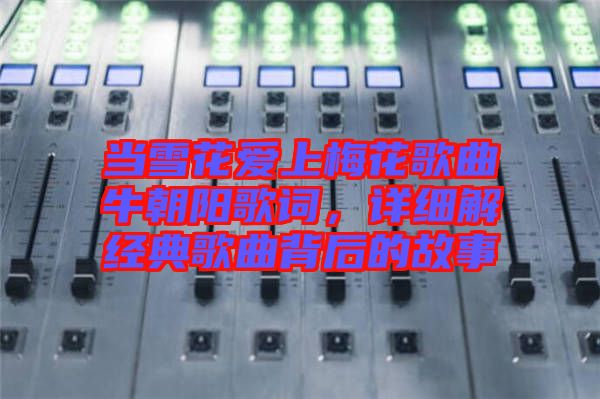 當雪花愛上梅花歌曲牛朝陽歌詞，詳細解經(jīng)典歌曲背后的故事