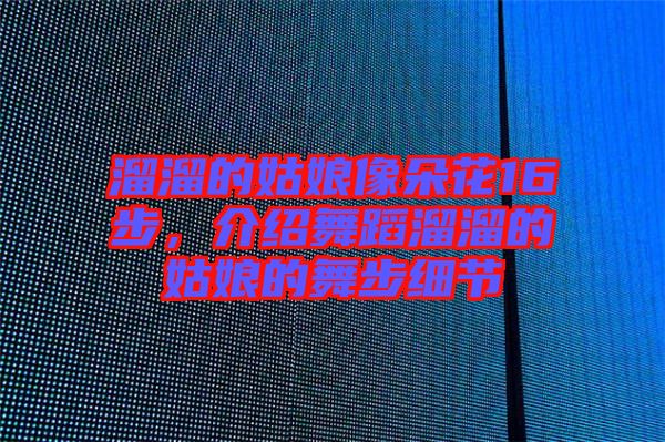 溜溜的姑娘像朵花16步，介紹舞蹈溜溜的姑娘的舞步細(xì)節(jié)