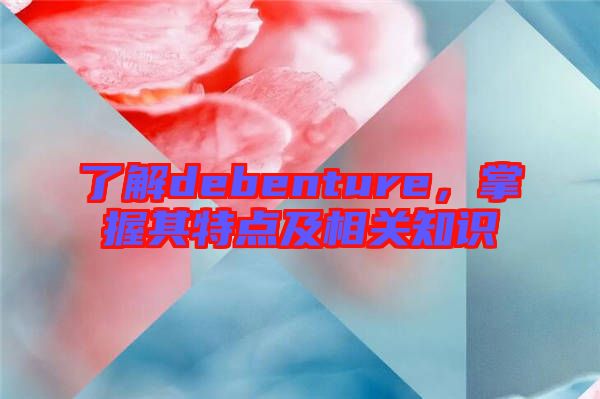 了解debenture，掌握其特點(diǎn)及相關(guān)知識(shí)