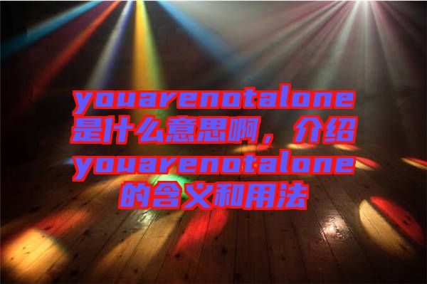 youarenotalone是什么意思啊，介紹youarenotalone的含義和用法