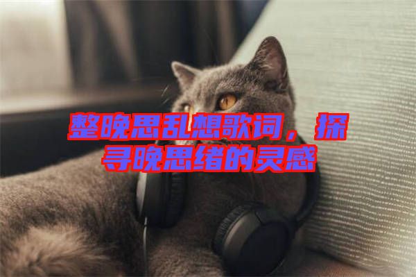 整晚思亂想歌詞，探尋晚思緒的靈感