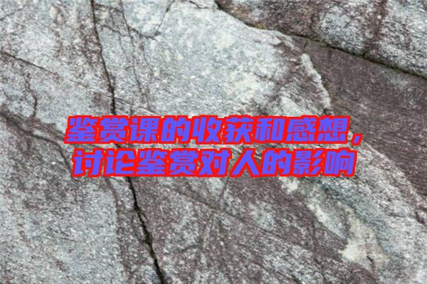 鑒賞課的收獲和感想，討論鑒賞對(duì)人的影響
