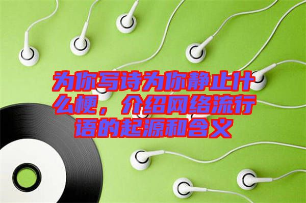 為你寫詩為你靜止什么梗，介紹網(wǎng)絡流行語的起源和含義