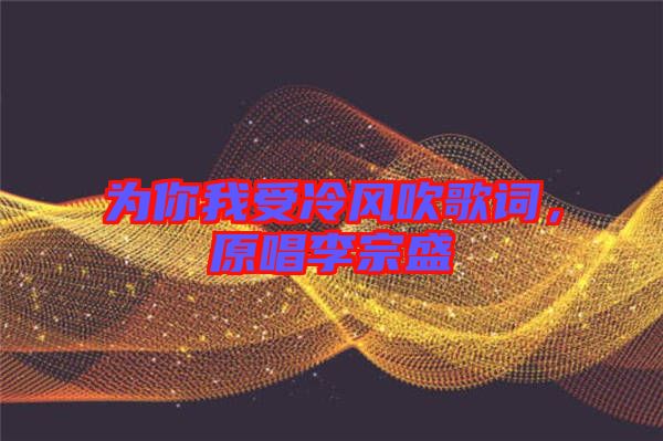 為你我受冷風(fēng)吹歌詞，原唱李宗盛