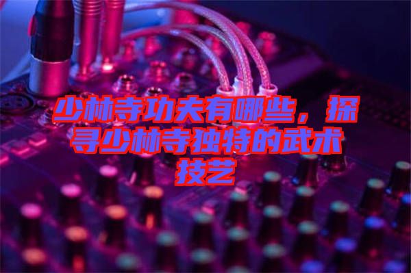 少林寺功夫有哪些，探尋少林寺獨(dú)特的武術(shù)技藝