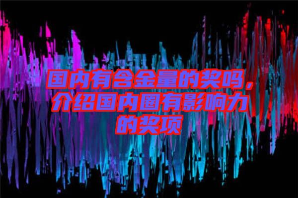 國(guó)內(nèi)有含金量的獎(jiǎng)嗎，介紹國(guó)內(nèi)圈有影響力的獎(jiǎng)項(xiàng)