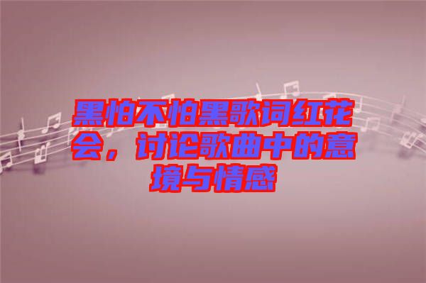 黑怕不怕黑歌詞紅花會(huì)，討論歌曲中的意境與情感