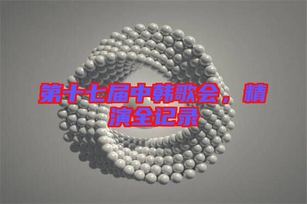 第十七屆中韓歌會，精演全記錄