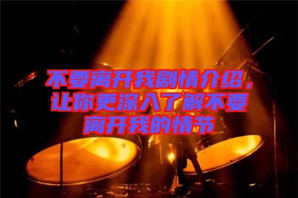不要離開我劇情介紹，讓你更深入了解不要離開我的情節(jié)