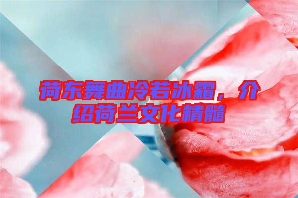 荷東舞曲冷若冰霜，介紹荷蘭文化精髓