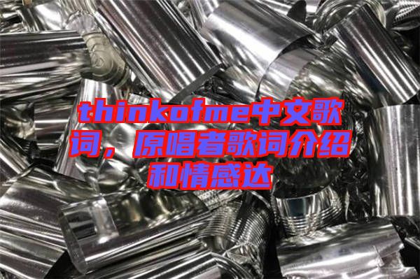 thinkofme中文歌詞，原唱者歌詞介紹和情感達(dá)