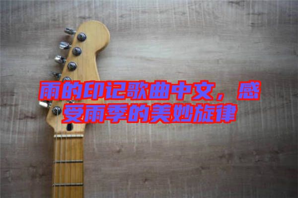 雨的印記歌曲中文，感受雨季的美妙旋律