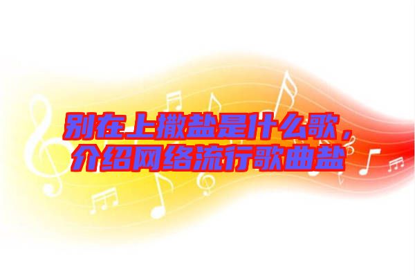 別在上撒鹽是什么歌，介紹網(wǎng)絡(luò)流行歌曲鹽