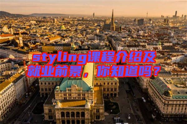 styling課程介紹及就業(yè)前景，你知道嗎？