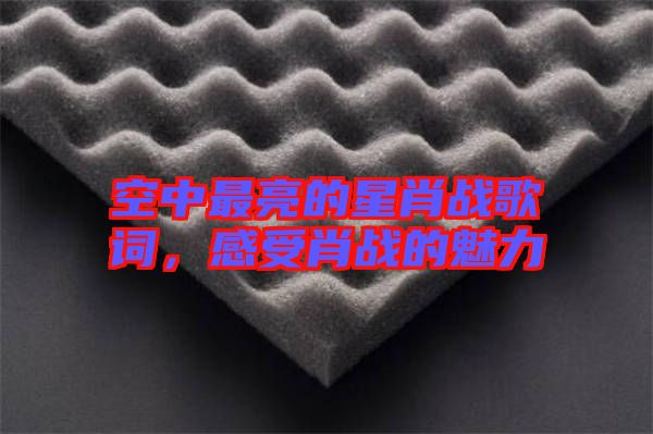 空中最亮的星肖戰(zhàn)歌詞，感受肖戰(zhàn)的魅力