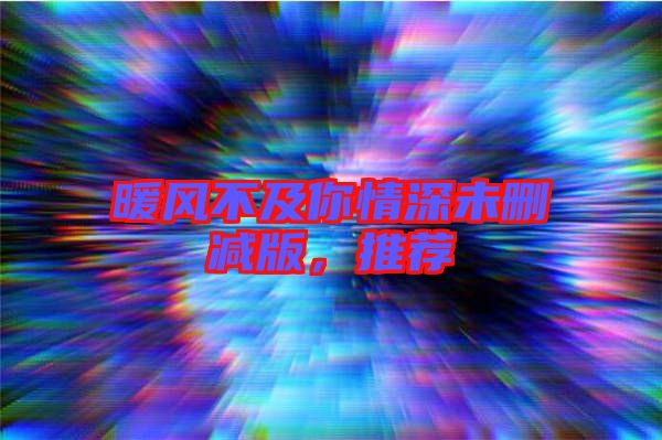 暖風(fēng)不及你情深未刪減版，推薦