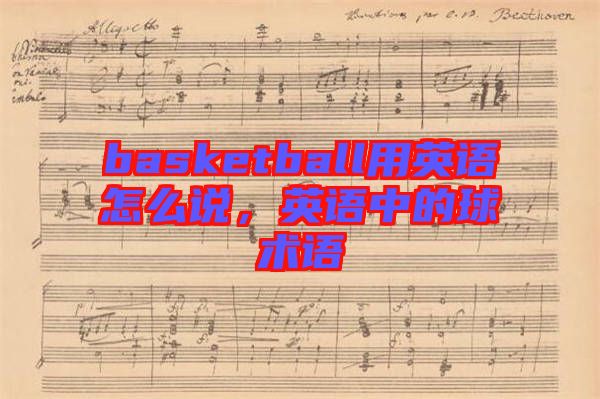 basketball用英語怎么說，英語中的球術(shù)語