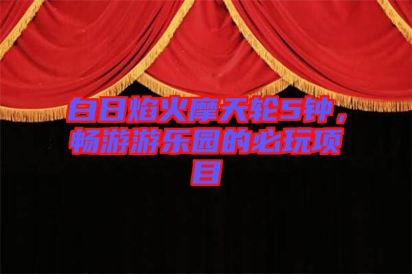 白日焰火摩天輪5鐘，暢游游樂園的必玩項(xiàng)目