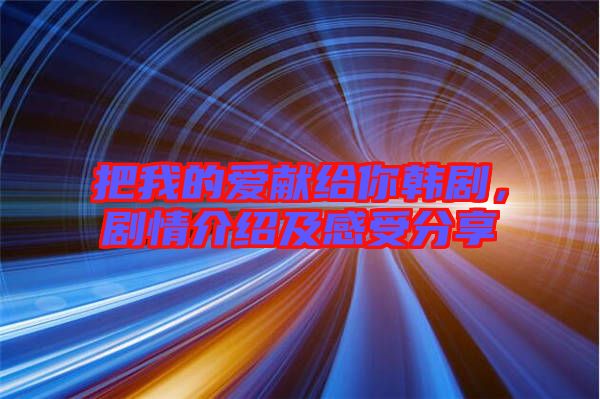 把我的愛(ài)獻(xiàn)給你韓劇，劇情介紹及感受分享