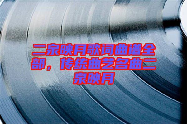二泉映月歌詞曲譜全部，傳統(tǒng)曲藝名曲二泉映月