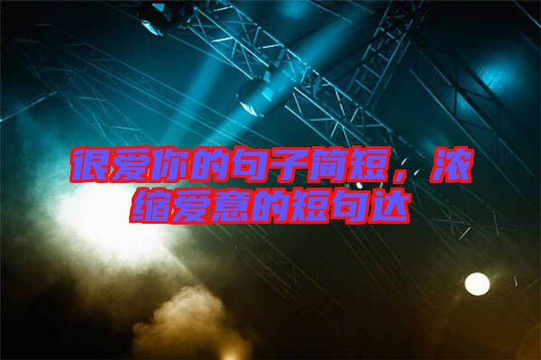 很愛你的句子簡短，濃縮愛意的短句達(dá)